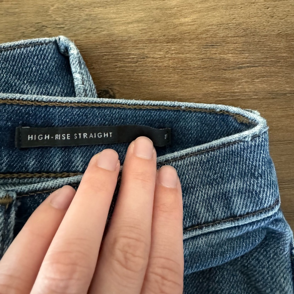 Banana Republic High-Rise Straight Jeans - Dark Blue Wash - Picture 6 of 7